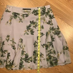 White House Black Market Purple A-Line Knee-Length Skirt